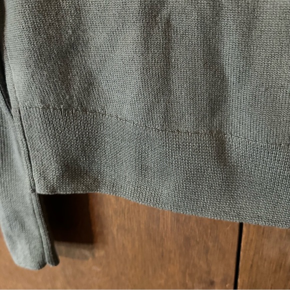 Aritzia Wilfred forest green Wool Cyprie Mock Neck Turtleneck Sweater Sz xxs - Picture 6 of 13